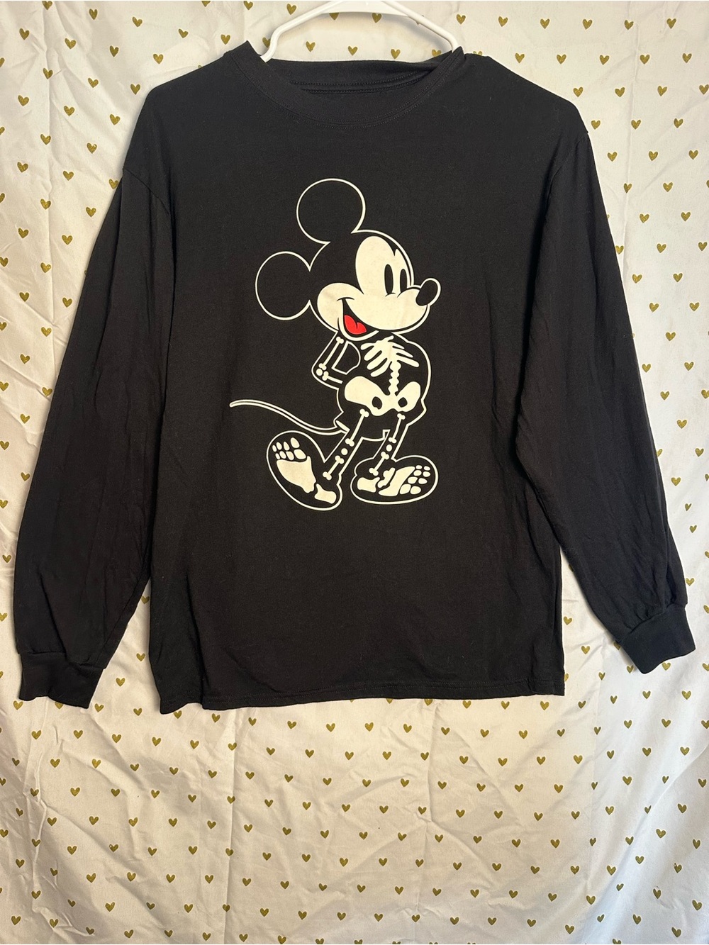 Disney Black Tee with Yellow Logo Print